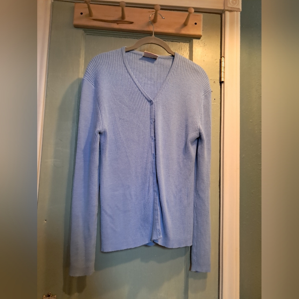 Faded Glory Women's Light Blue Cardigan